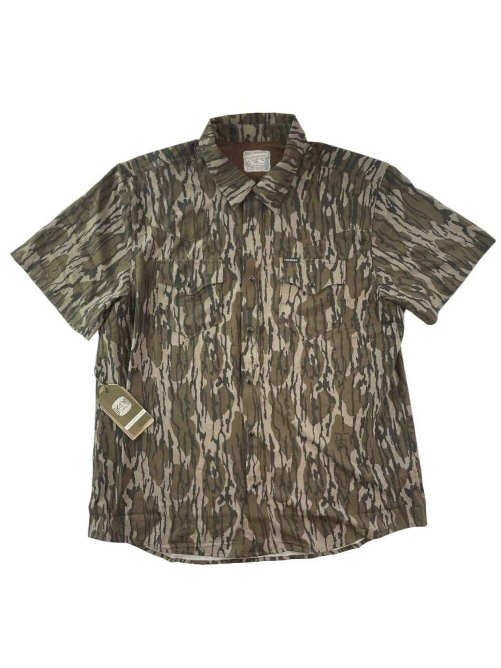 Tecovas x Mossy Oak Performance Western Snap Shirt Men's Sz XL NWT$95 IMPERFECT